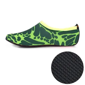 3mm Non-slip Rubber Embossing Texture Sole Figured Diving Shoes and Socks, One Pair, Size:L (Green)