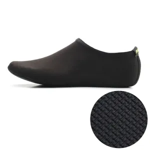 3mm Non-slip Rubber Embossing Texture Sole Solid Color Diving Shoes and Socks, One Pair, Size:S (Black)