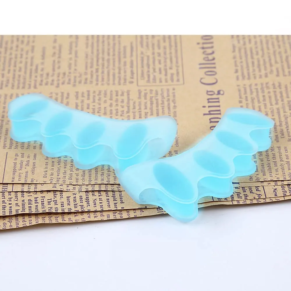 3Pairs Bunion Separators Blue Toe Correctors Gel Toe Correctors for Different People with Overlapping Toes and Claw Toes