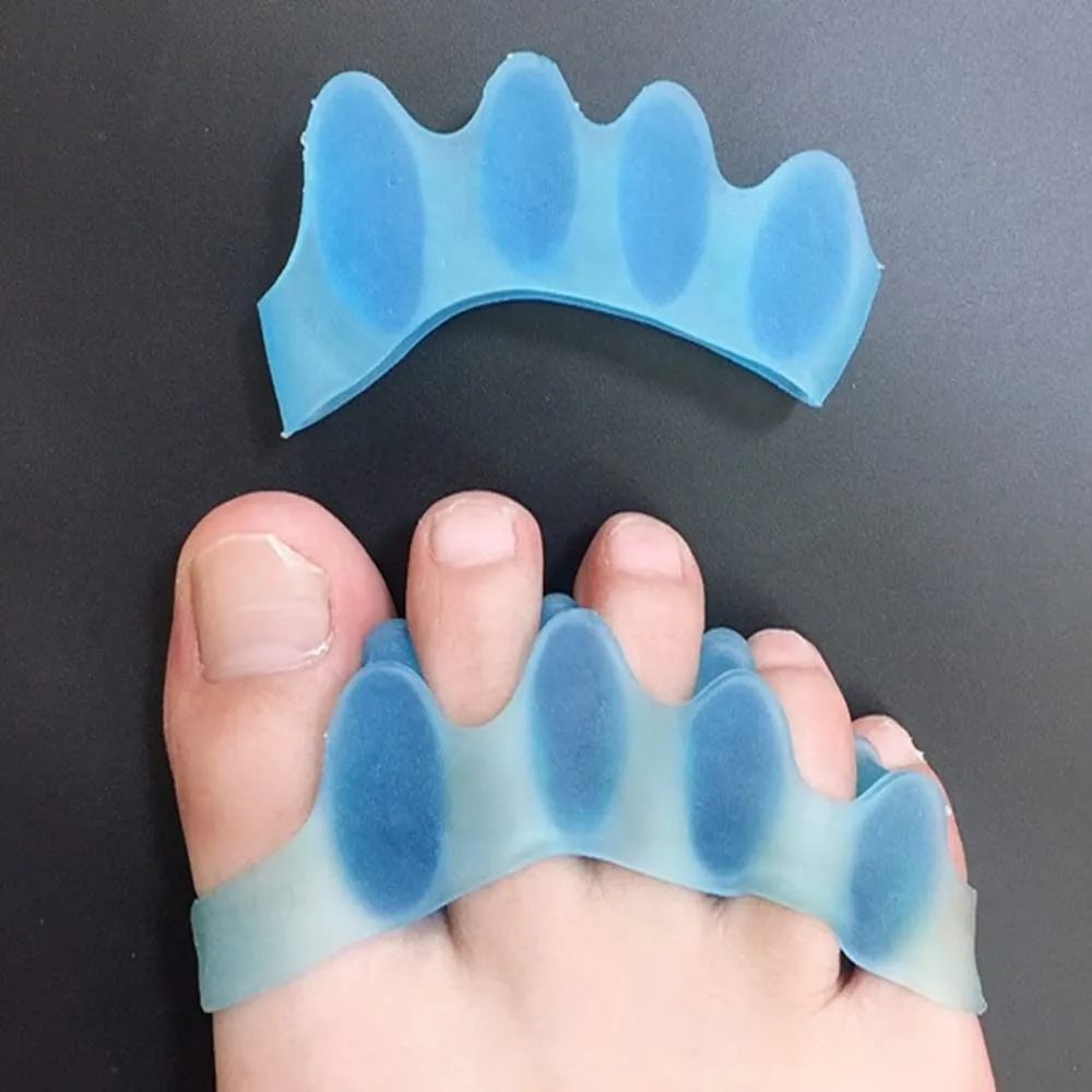 3Pairs Bunion Separators Blue Toe Correctors Gel Toe Correctors for Different People with Overlapping Toes and Claw Toes