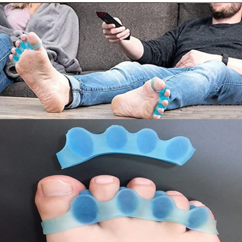 3Pairs Bunion Separators Blue Toe Correctors Gel Toe Correctors for Different People with Overlapping Toes and Claw Toes