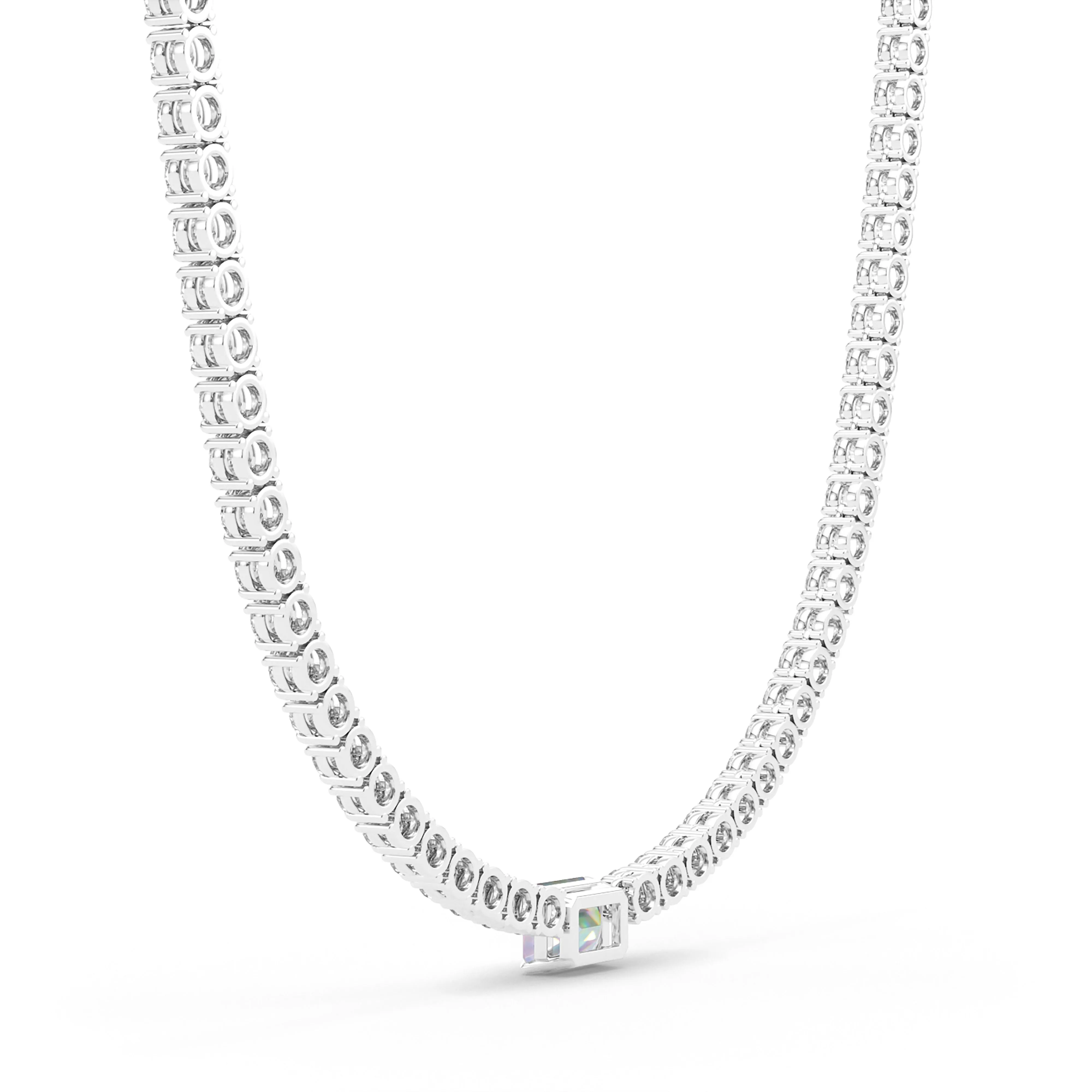 4 Prong Diamond & Birthstone Tennis Chain Necklace