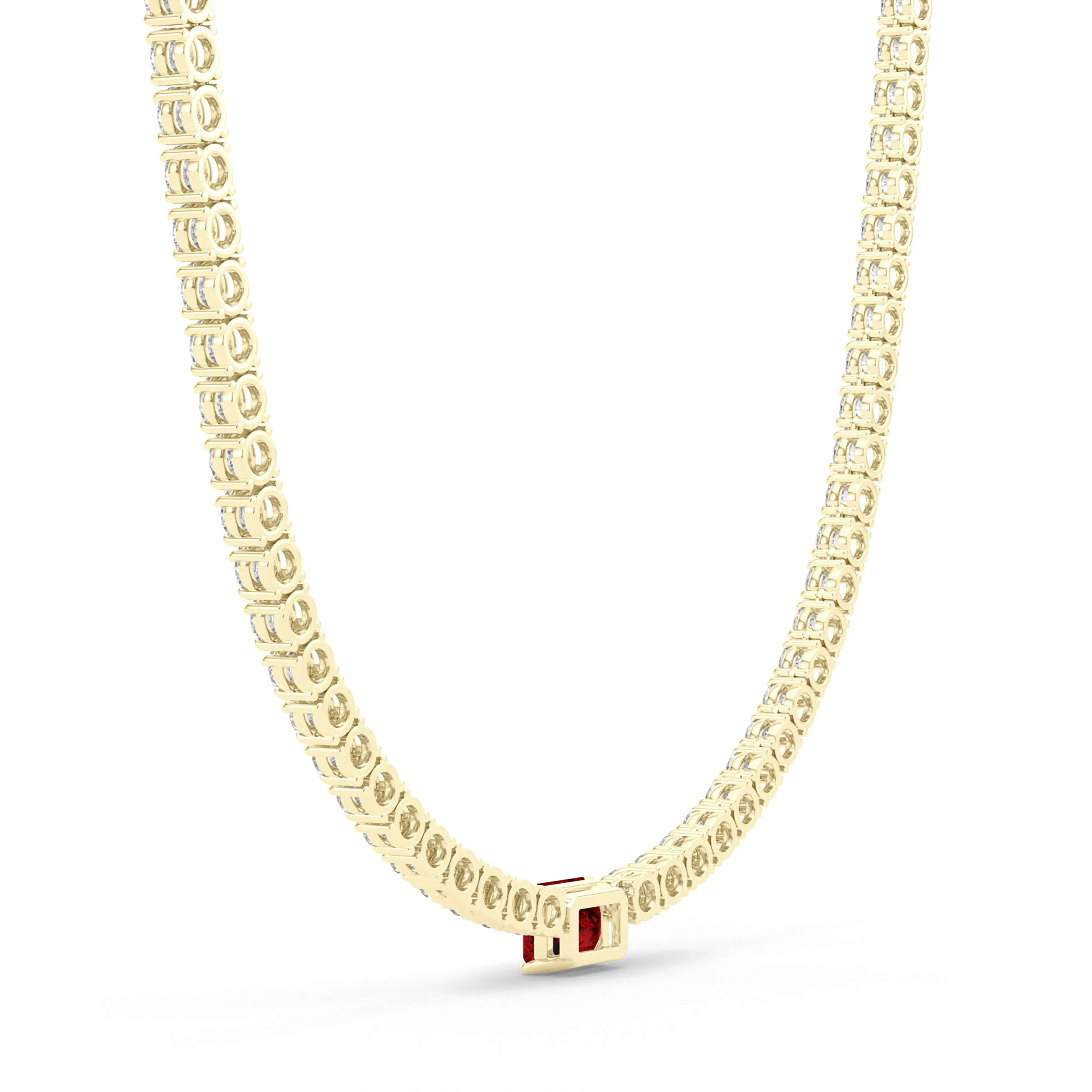 4 Prong Diamond & Birthstone Tennis Chain Necklace