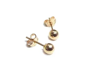 4MM 14K Gold Bead Stud Earring