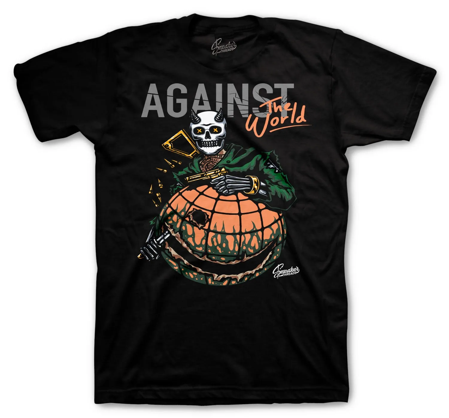 700 Wash Orange Shirt - Against The World - Black