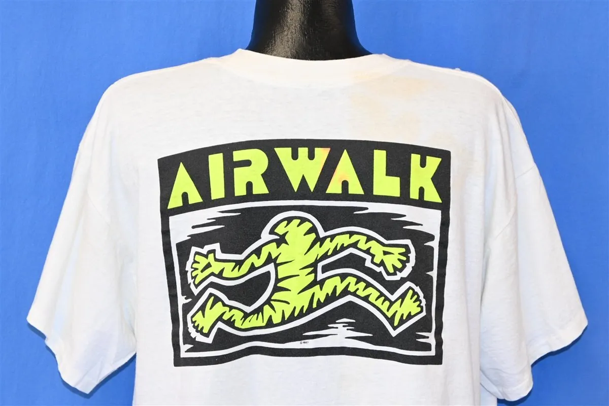 80s Airwalk Running Man Half Shirt Double Sided t-shirt XXXL