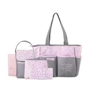 A.D. Sutton - 5Pk Baby Essentials Diaper Bag Set, Pink