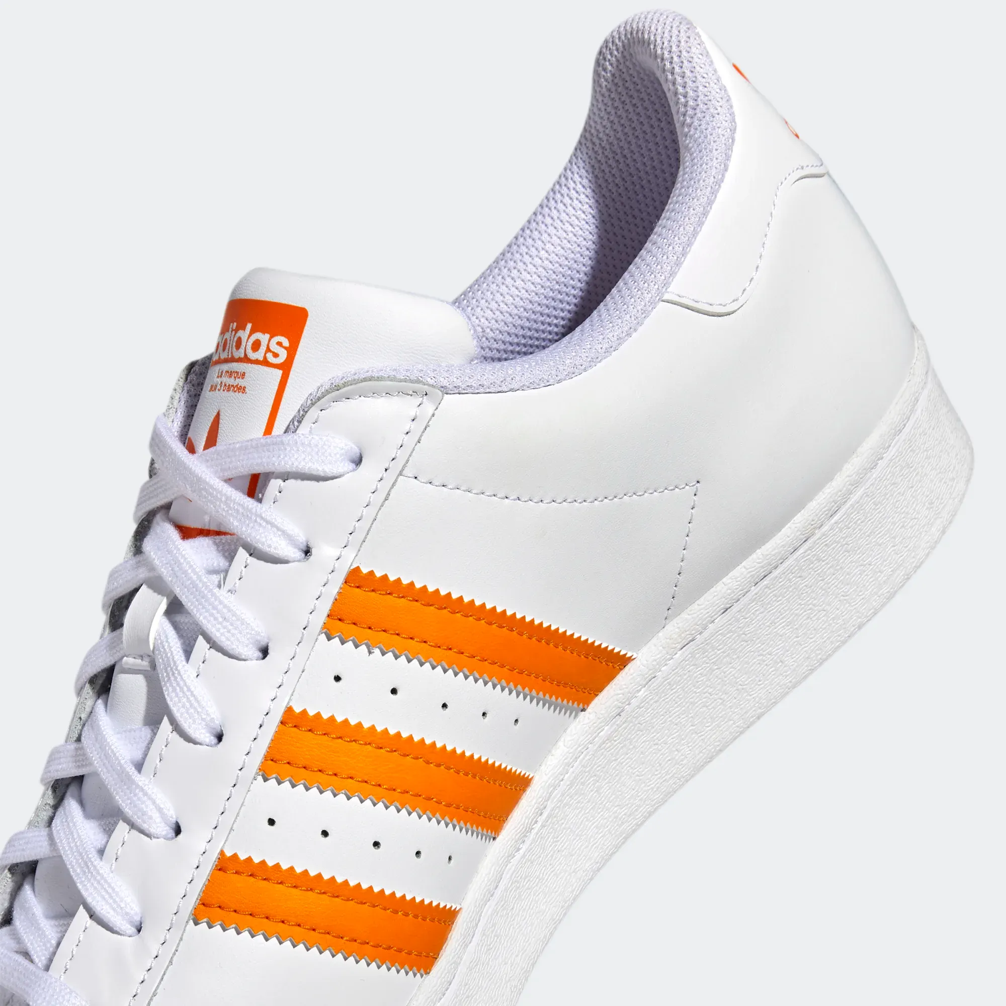 Adidas Men's Superstar Shoes - Cloud White / Ecru Tint / Orange Rush