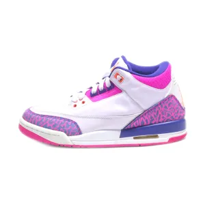 Air Jordan 3 Retro High-Top Sneakers Leather Purple Colour For Women