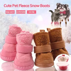 AnniePaw 4 Pcs Cute Dog Boots - Non-Slip Outdoor Sneakers