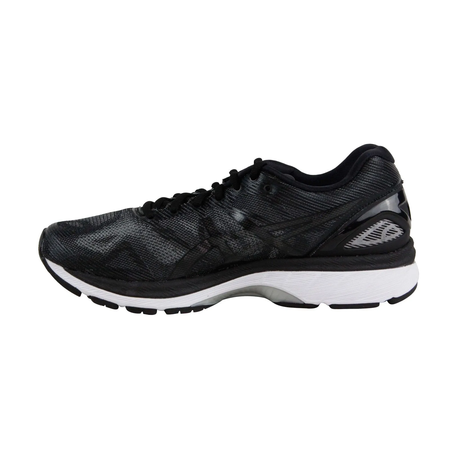 Asics Gel Nimbus 19 T700N-9099 Mens Black Mesh Lace Up Athletic Running Shoes