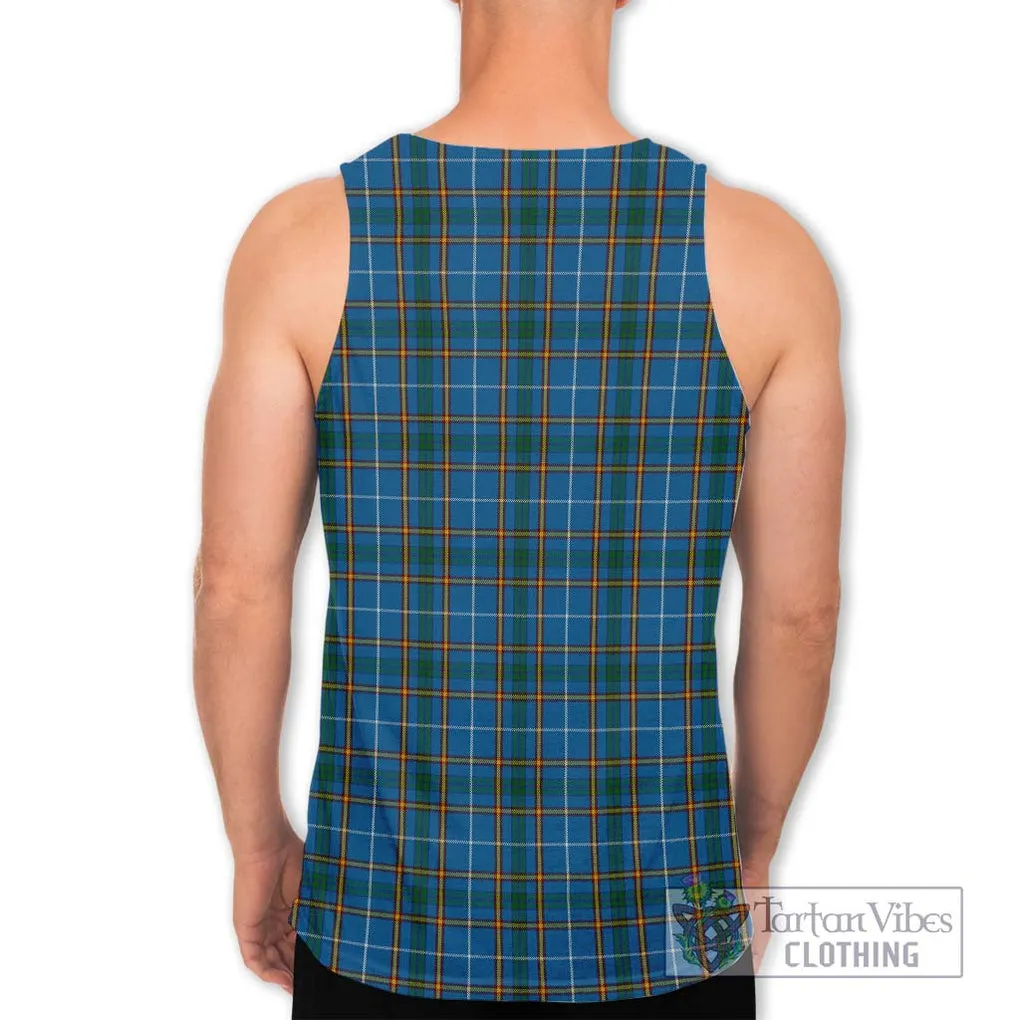 Bain Tartan Men's Tank Top with Family Crest DNA In Me Style