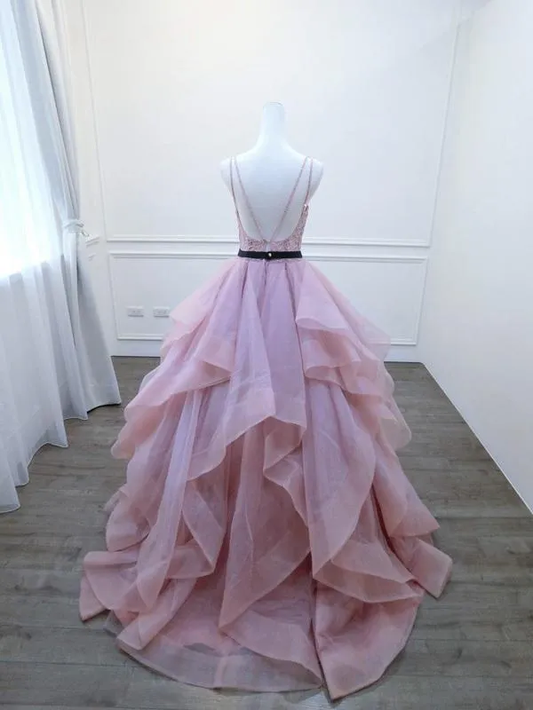 Ball Gown Blush Pink Prom Dress cg2236