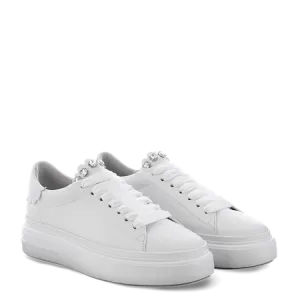 Bianco Dive Crystal Scalloped Sneakers