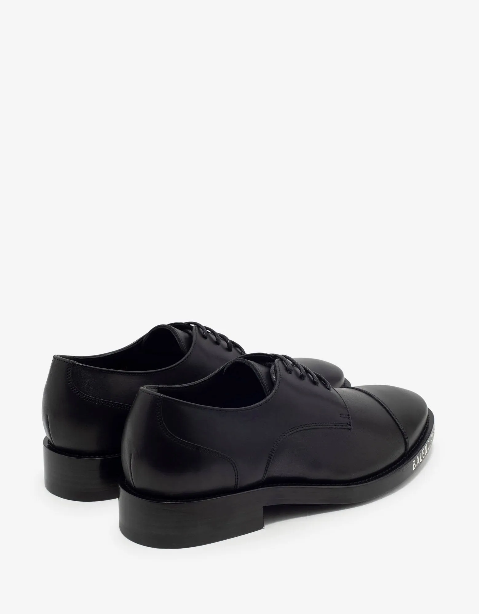 Black Logo Derby Shoes