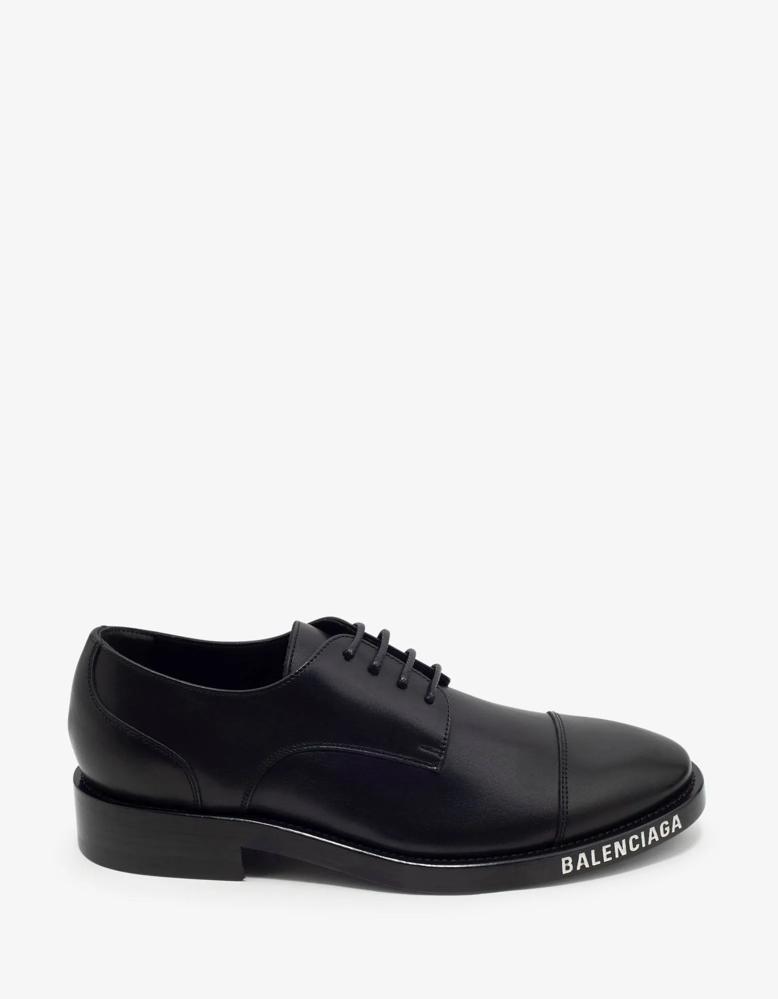 Black Logo Derby Shoes