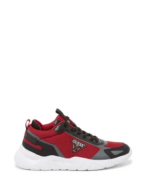 Black Red Bradi Logo Low Top Sneakers