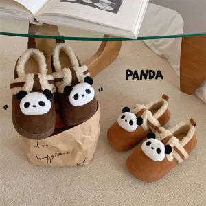 Boys And Girls Warm With Velvet Outdoor Cotton Slippers