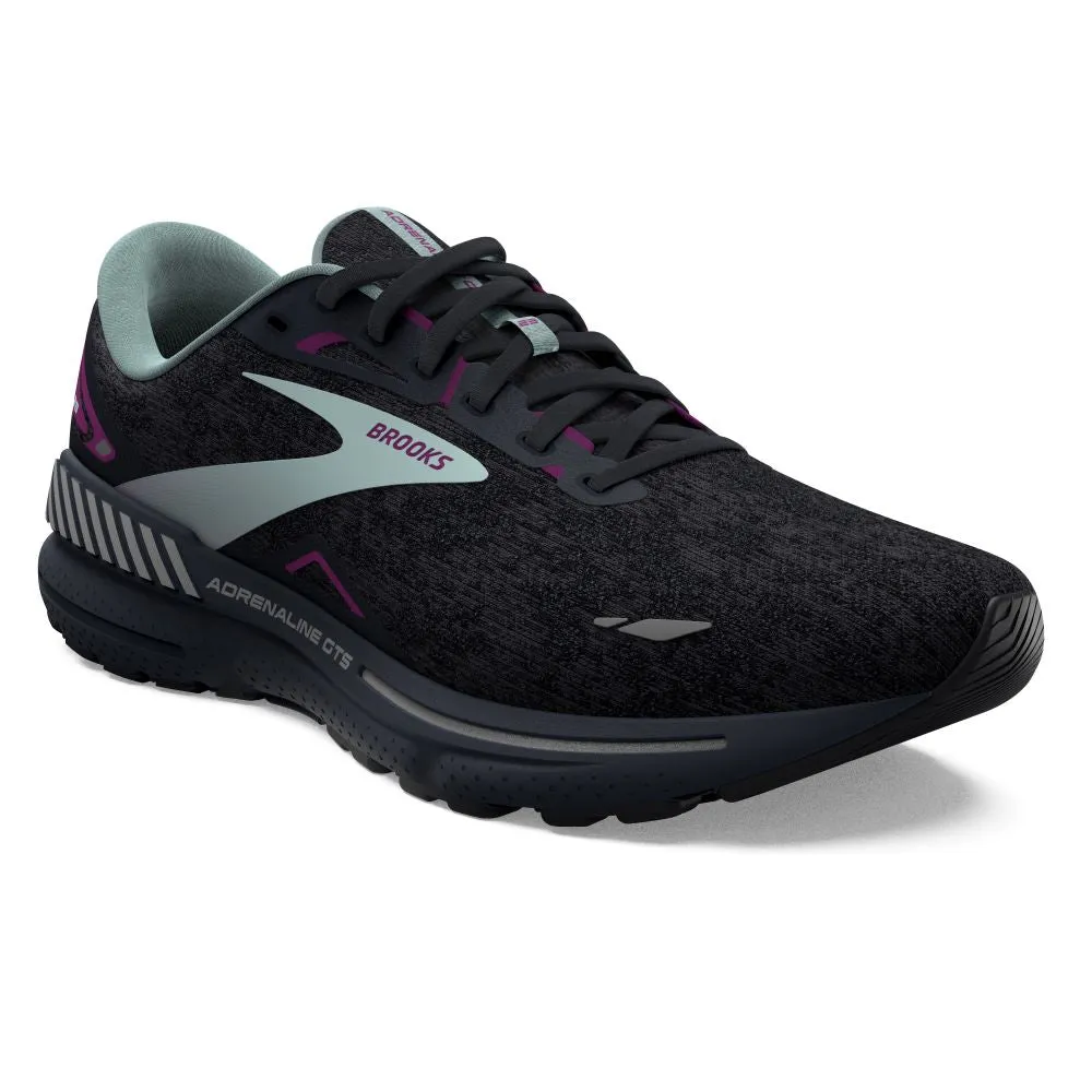 'Brooks' Women's Adrenaline GTS 23 - Black / Light Blue / Purple