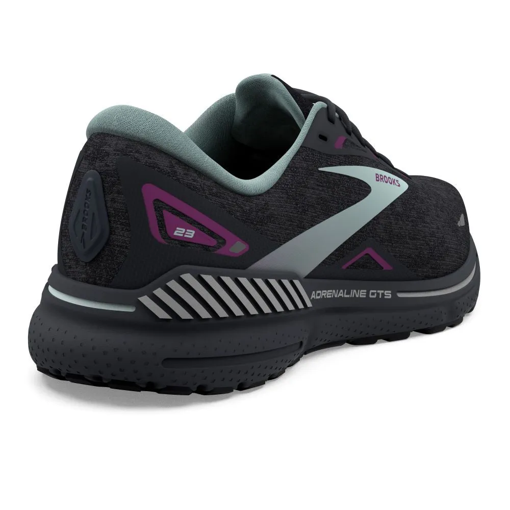 'Brooks' Women's Adrenaline GTS 23 - Black / Light Blue / Purple