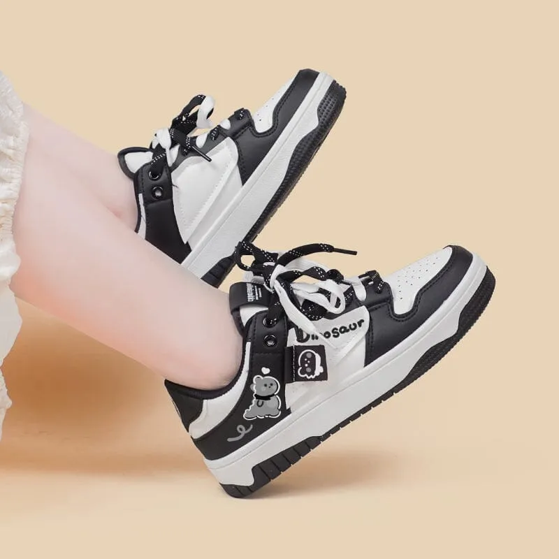 *CLEARANCE* Kawaii Dinosaur Chunky Black Shoes - Unisex