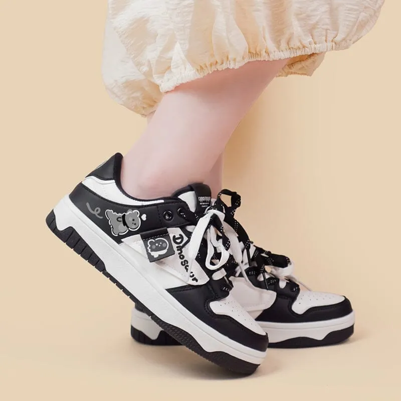 *CLEARANCE* Kawaii Dinosaur Chunky Black Shoes - Unisex