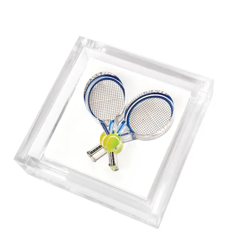 Cocktail Napkin Holder - Tennis Racquets