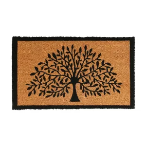 Coir Door Mat - 75cm x 45cm - Tree of Life - By Nicola Spring