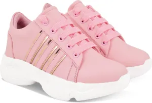 Comfortable and Stylish Chunky Sole Walking Shoes For Women Pink