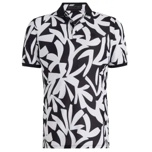 Contrast Palm Tech Pique Polo Onyx - SS24