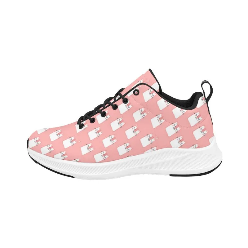 Cute Cats Print Women Shoes Pink