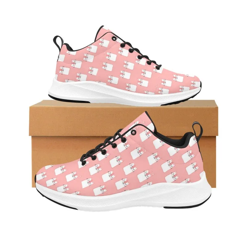 Cute Cats Print Women Shoes Pink