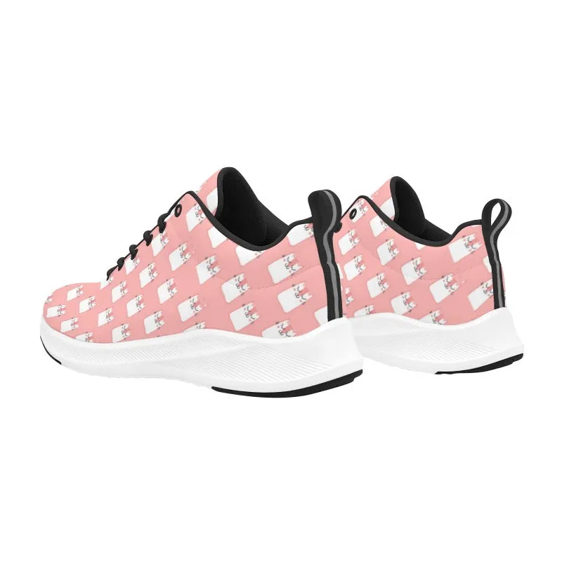 Cute Cats Print Women Shoes Pink