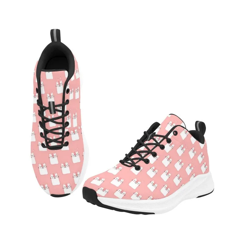 Cute Cats Print Women Shoes Pink