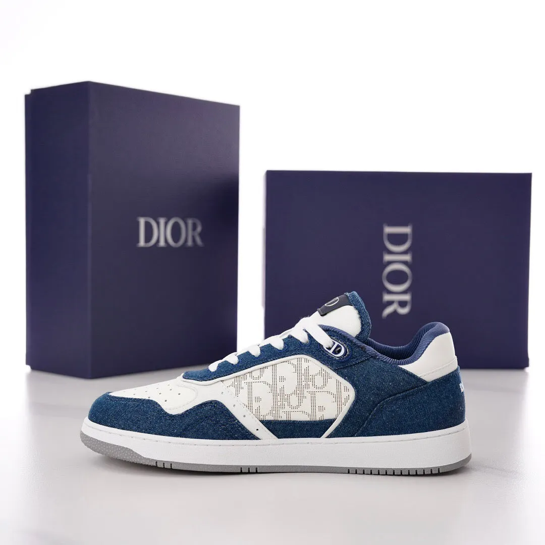 DOR B27 Low-Top Blue and White Sneakers-119