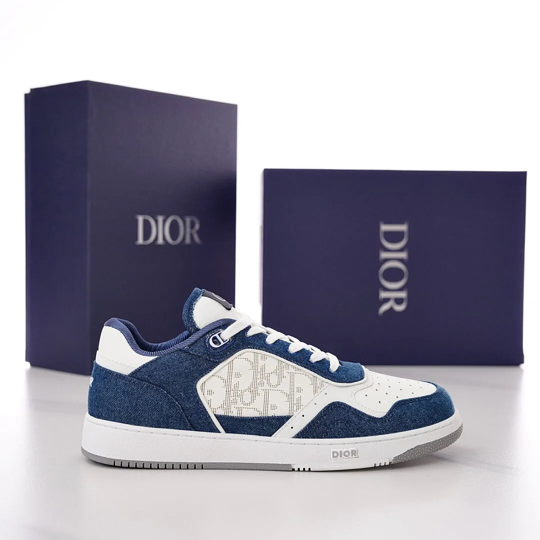 DOR B27 Low-Top Blue and White Sneakers-119