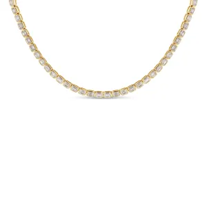 Emerald Cut Tennis Necklace - Horizontal