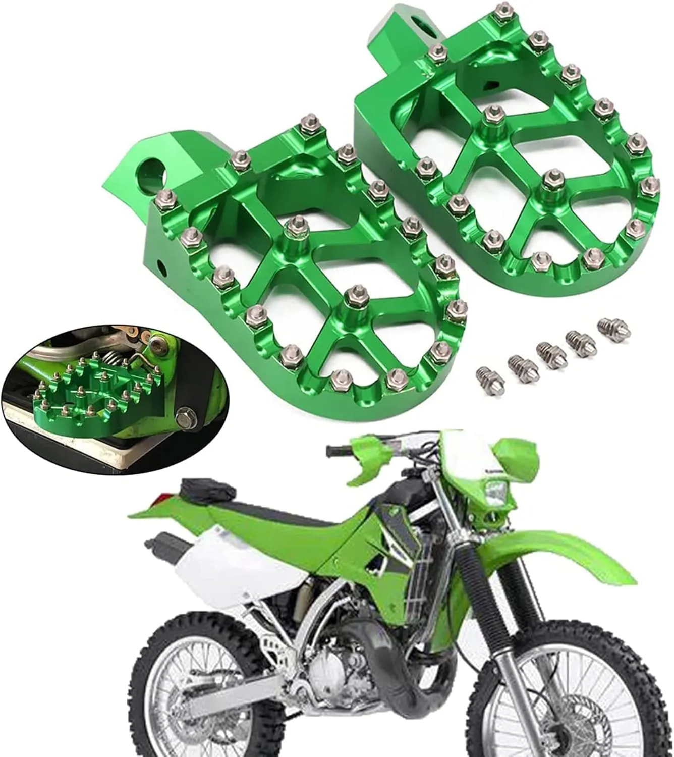 Footpegs Aluminum For Kawasaki