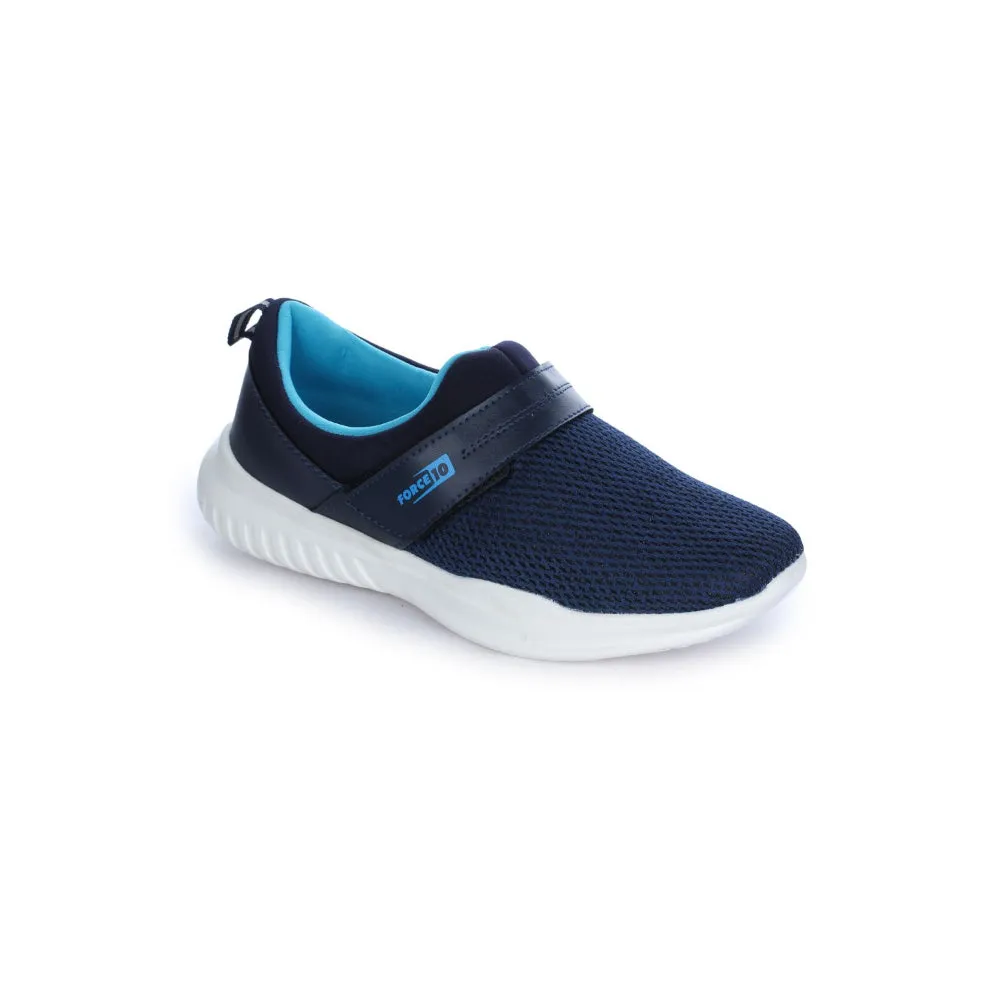 Force 10 Sports Navy Blue Slip-on Walking Shoes For Men VISION-3 By Liberty