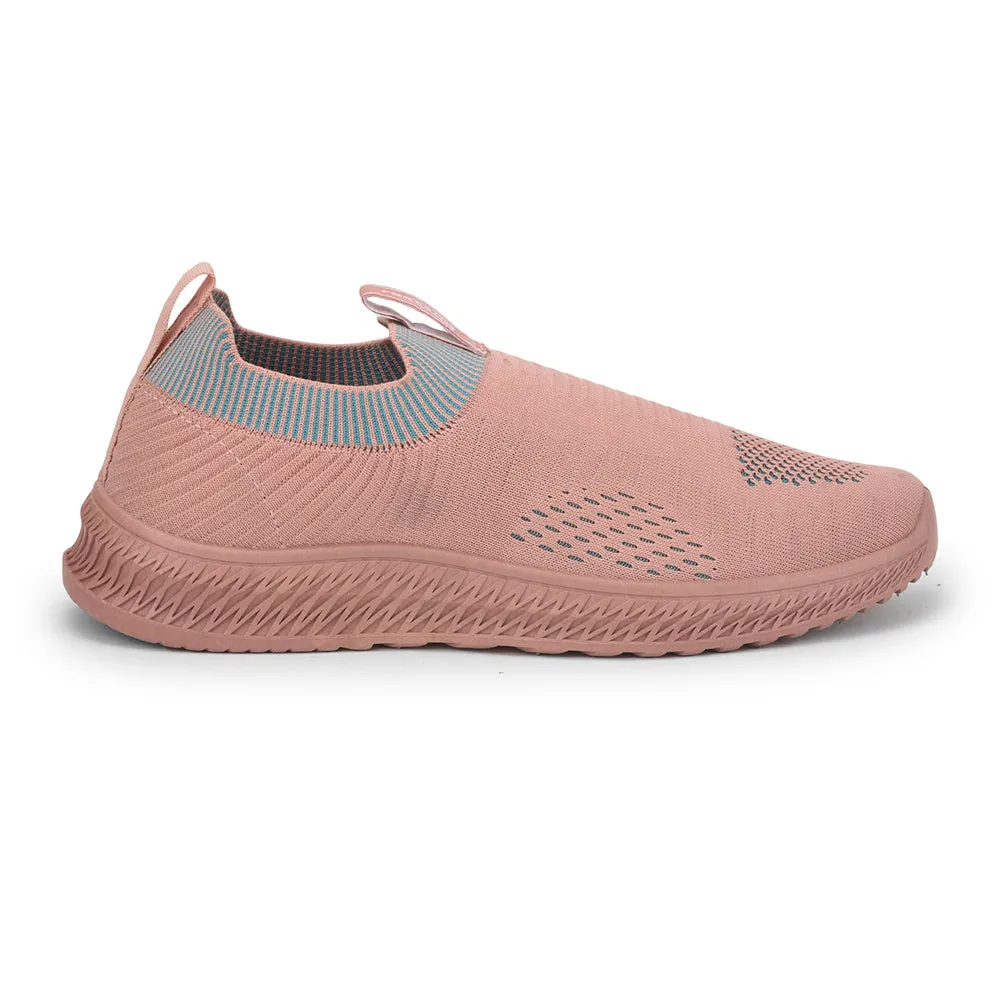 Force 10 Sports Non Lacing Shoe For Ladies (Peach) GRACE-4 By Liberty