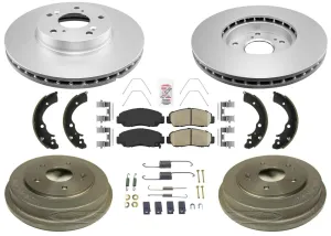 Front Rotors Rear Drums Pads & Rear Shoes Hardware For Honda Civic GX 2006-2010