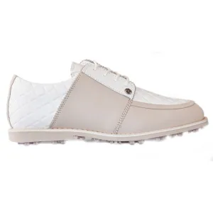 G/Fore Women's Quilted Gallivanter Golf Shoes - Snow/Stone