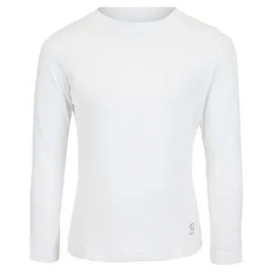 Girls' UV Colors Long Sleeve Tennis Top White