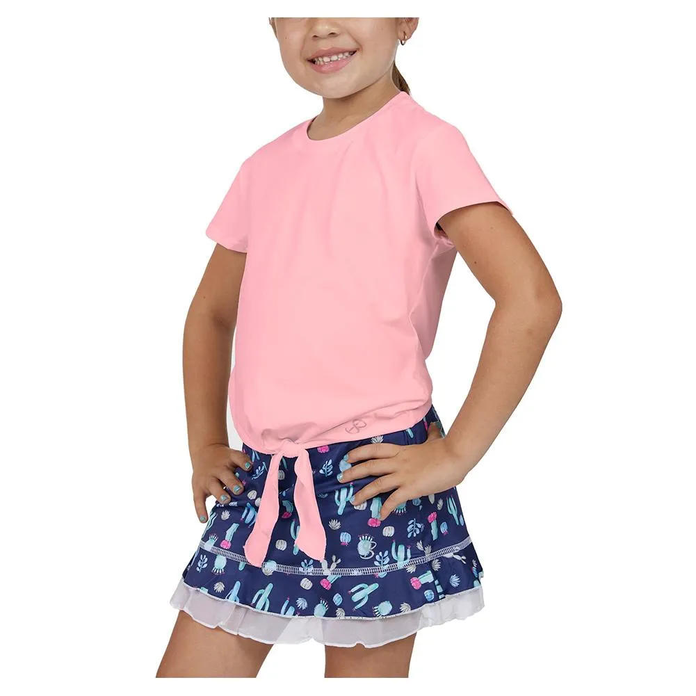 Girls' UV Colors Short Sleeve Tie Tennis Top Bubble