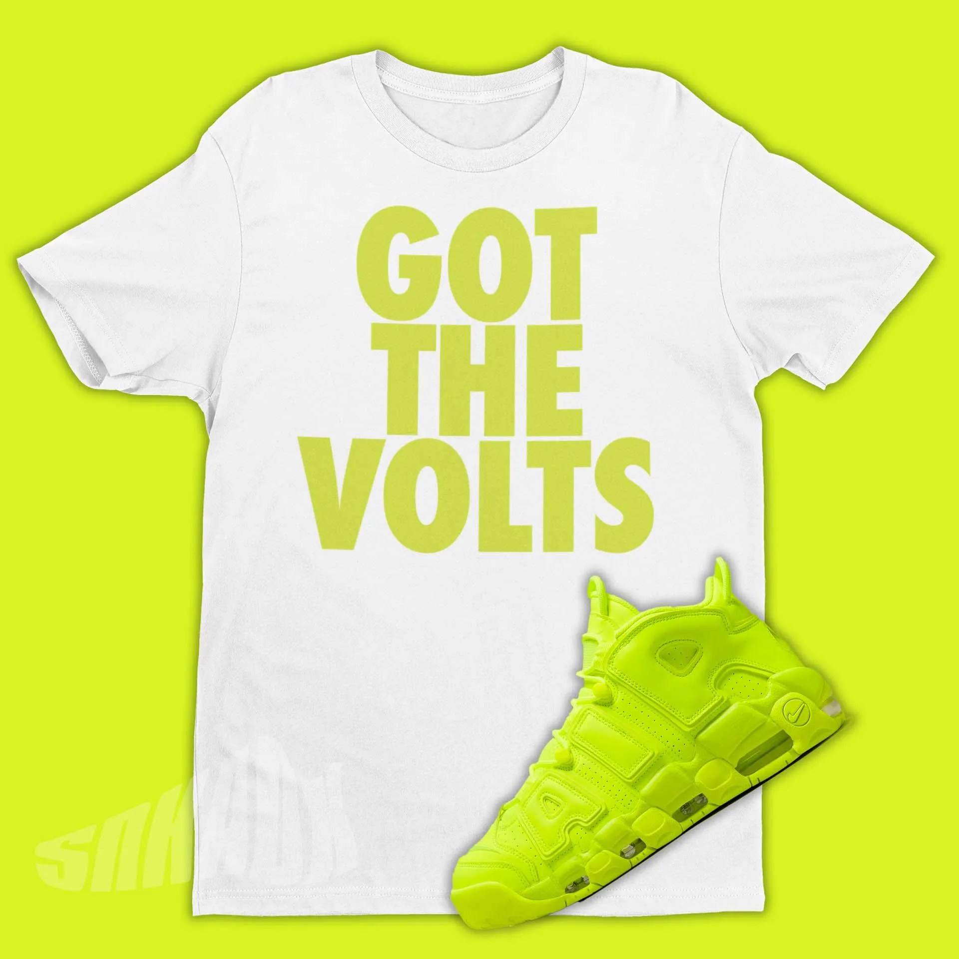 Got The Volts Shirt To Match Nike Air More Uptempo Volt