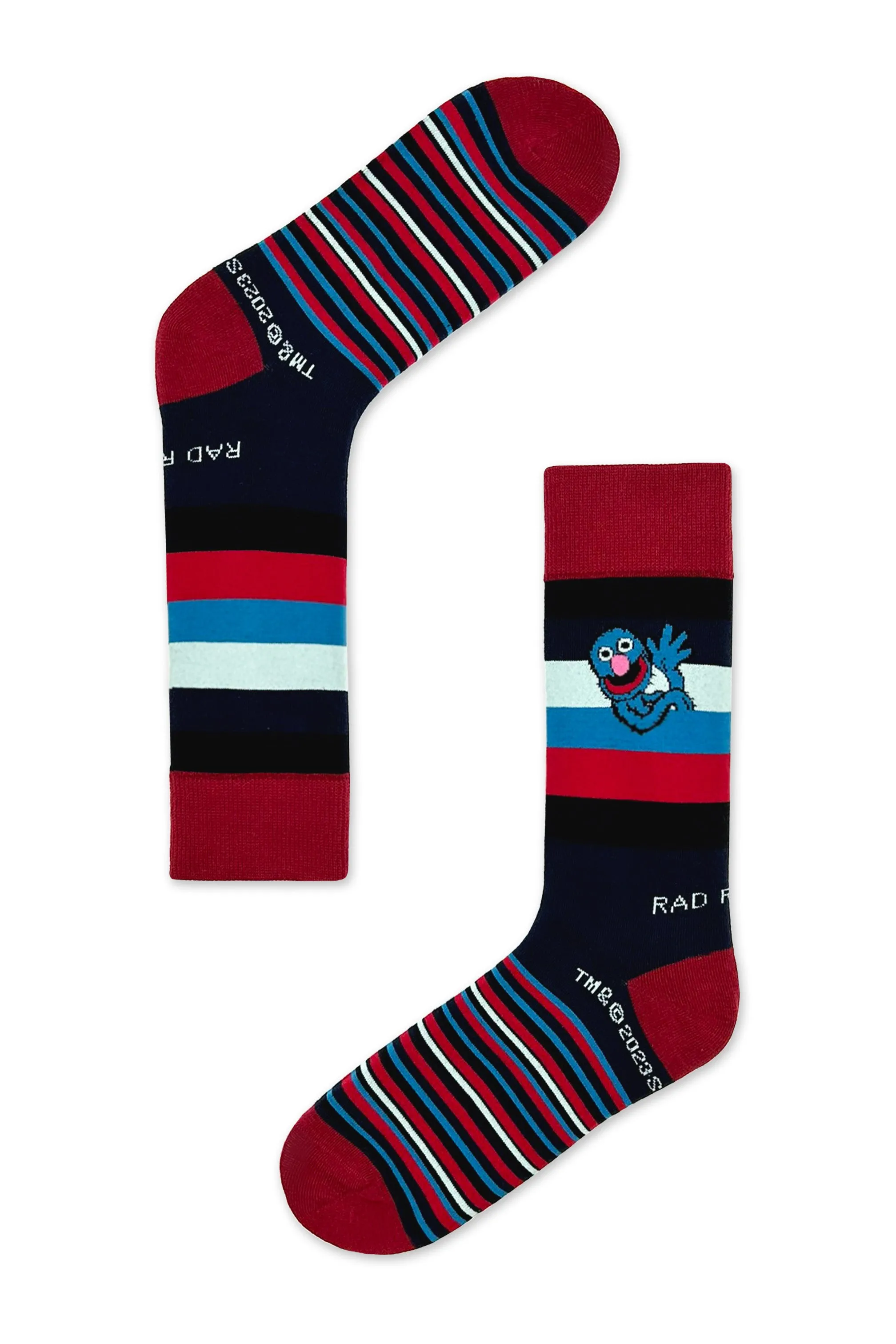 Grover Striped Crew Socks