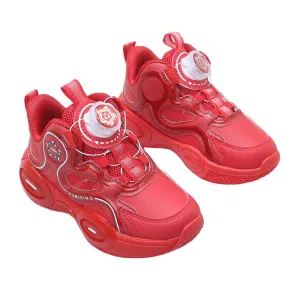 Hopscotch Girls PU Text Print Athletic Shoes in Red Color, UK: 14 (KSX-4593573)