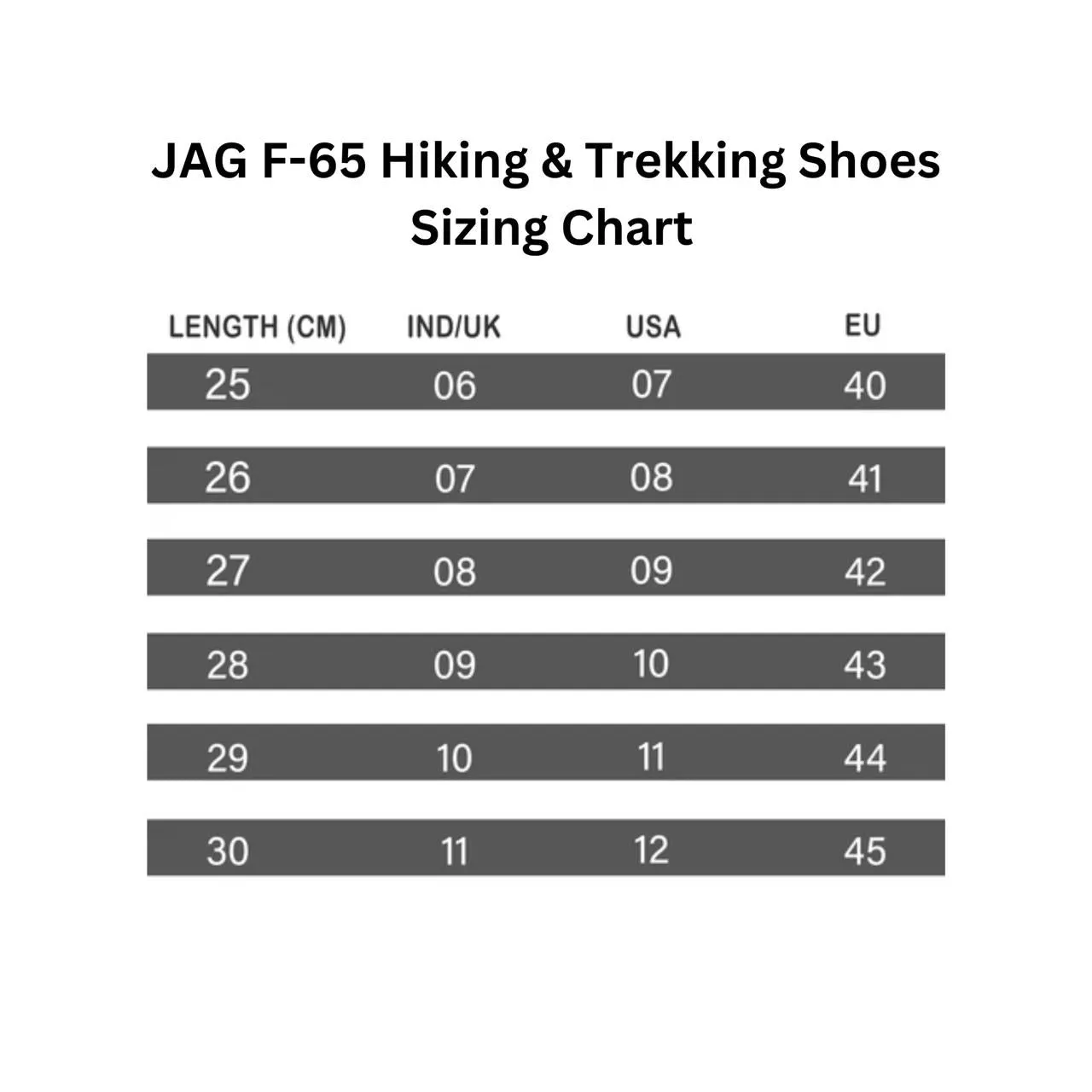 JAG F-65 Hiking & Trekking Shoes | Trekking Shoes | Shoes for Snow, Trekking, Hiking, Running and Walking | Colour: Black