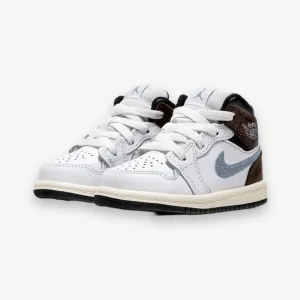 Jordan 1 Mid SE TD White Blue Grey Black Sail Toddler Sizes FQ8221-142