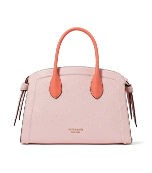 Knott Colorblocked Medium Zip-Top Satchel - Crepe Pink Multi